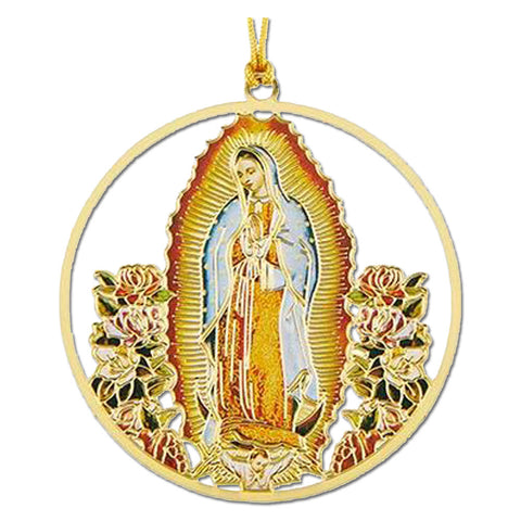 Our Lady of Guadalupe Brass Ornament